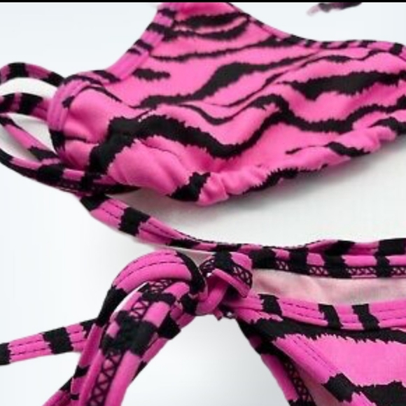 🙋🍍 Classic String Bikini OS Zebra Animal Print - Picture 3 of 3